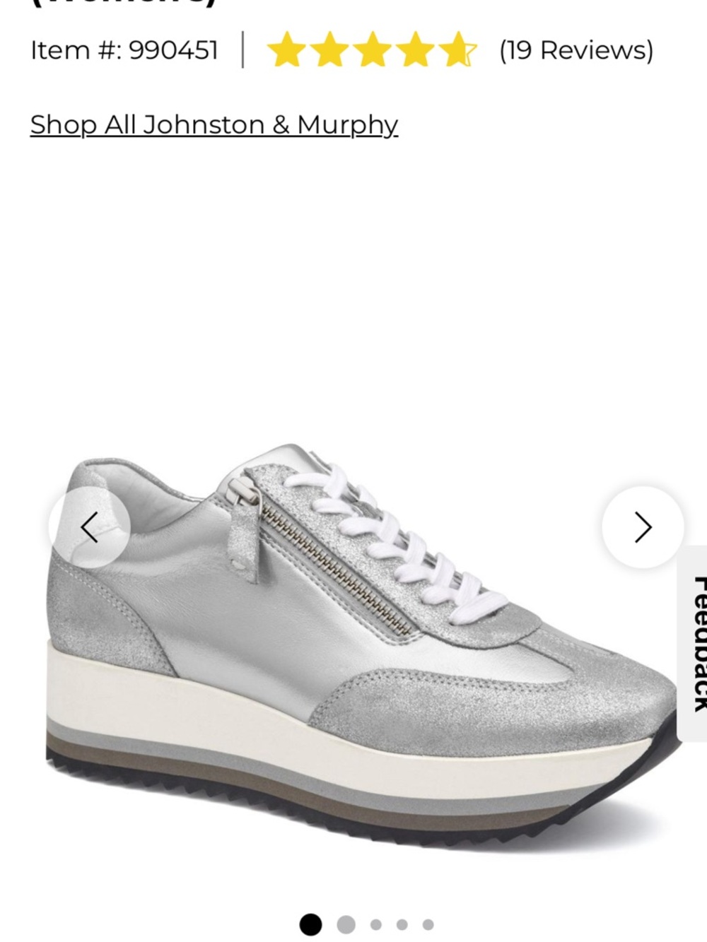 Johnston & Murphy Gracie Platform Lace-Up Sneakers with Side Zip